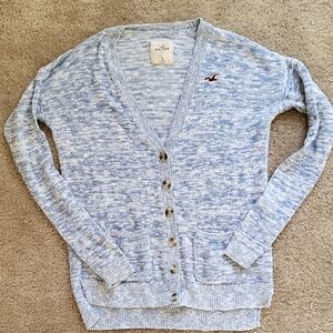 Hollister Light Blue Knit Cardigan